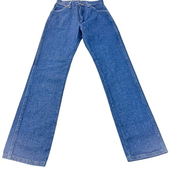 Wrangler Dark Wash Straight Leg Cowboy Cut Dark Wash Denim Jeans Size 7 x 32 - Picture 2 of 5